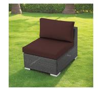Housse De Coussin Exterieur Extensibles pour Salon De Jardin, Couleur Unie Housses de Coussin de Siège, 1/2/3 Places Protection de Siège pour Jardin Terrasse (Chocolat,2PC Length 50-65cm)