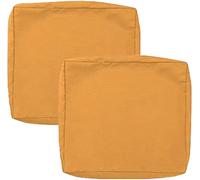 Housse De Coussin Exterieur Impermeable pour Salon De Jardin, Lots De 2/4 Housse Assise Salon De Jardin avec Fermeture Éclair, Amovibles pour Intérieur Et Extérieur, Terrasse(65x65x10cm2pcs Colo