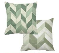 Housse de Coussin Exterieur Impermeable Pour Salon de Jardin Protege 80x80cm Taie Oreiller Simple Housse de Canapé Lin Lot de 2 Coussin Decoratif Extérieur Bande Canape Décoration Coussins f-14102