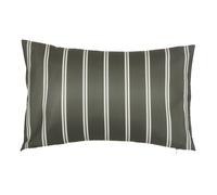 Housse de coussin extérieur rectangulaire à rayures Vert foncé 30x50 cm