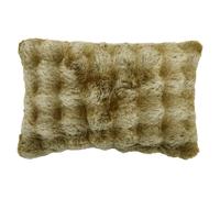 Housse de coussin fausse fourrure 40x60 cm ASTRAKAN jaune foin
