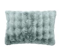 Linnea Housse de Coussin Fausse Fourrure 55x80 cm ASTRAKAN Bleu Glacier