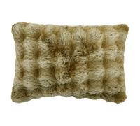 Housse de coussin fausse fourrure 55x80 cm ASTRAKAN jaune foin