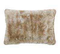 Housse de coussin fausse fourrure 55x80 cm ASTRAKAN marron camel