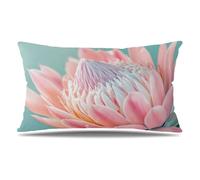 Housse de Coussin Fleur Taie d'oreiller 50x80 cm Lot de 1 en Velours Coussin Decoratif Impression Double Face avec Fermeture éclair Invisible Taie Oreiller, Decoration Maison Salon, Roses T9-282