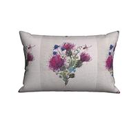 Housse De Coussin Fleurs Sauvages, Cœurs, Dents De Lion, Herbes, Camomille Et Libellule Décoratif Taie d'oreiller Confortable Canape Housse De Coussin, pour Salon, Canapé, Chaise, 40x60cm