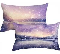 Housse de Coussin Flocon de neige Housse Coussin Exterieur Velour Simplicité Taie Oreiller 40x60 Lot de 2 Double Face Impression avec Fermeture Eclair Caché pour Decoration Chambre Salon, Model416