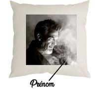 Housse de coussin - Florent Pagny - 40x40 cm - Tissu peau de pêche - Lavable à 30°C - Personnalisable