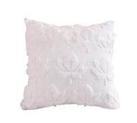 Housse de Coussin Halloween Décoratives Peluche Orange Motif Feuilles d'érable 45 x 45 cm, Velours Decoration Automne, pour les Fêtes, pour Canapé, Chambre Coucher Salon Maison Fêt (A, One Size)