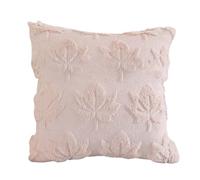 Housse de Coussin Halloween Décoratives Peluche Orange Motif Feuilles d'érable 45 x 45 cm, Velours Decoration Automne, pour les Fêtes, pour Canapé, Chambre Coucher Salon Maison Fêt (D, One Size)