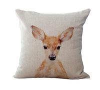 Housse de coussin Hengjiang avec un motif de cerf - Taie d'oreiller décorative