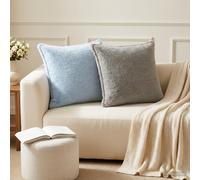 Housse de coussin HOUTEN Fourrure de Lapin Fausse décorative Chambre vidaXL vida
