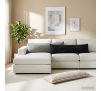 Housse de coussin HOUTEN Tissu Chenille Décoration Intérieure chambre vidaXL vid