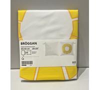 Housse de coussin IKEA BROGGAN, intérieur/extérieur, blanc/jaune, 20x20", 50x...