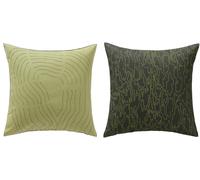 Housse de coussin IKEA FRODD, broderie verte 20x20" 50x50 cm NEUVE