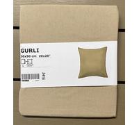 Housse de coussin IKEA GURLI, beige, 50x50 cm, 20x20", 100% coton, NEUVE