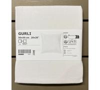 Housse de coussin IKEA GURLI, blanc, 50x50 cm, 20x20", 100% coton, NEUVE