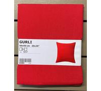 Housse de coussin IKEA GURLI, rouge, 50x50 cm, 20x20", 100% coton, NEUVE