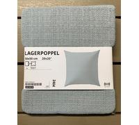Housse de coussin IKEA LAGERPOPPEL, bleu clair-gris, 50x50 cm / 20x20" NEUVE