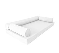 Housse de coussin imperméable pour lit jumeau | Housse de matelas de rechange durable pour balancelle | Accessoire de terrasse et de porche blanc cassé