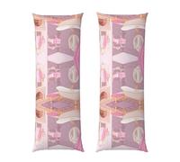 Housse de coussin imprimée à l'intérieur de la salle de bain 50,8 x 152,4 cm, taie d'oreiller longue avec fermeture éclair