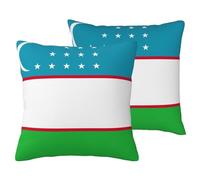 Housse de coussin imprimée drapeau de la République d'Ouzbékistan, housses de coussin décoratives pour canapé, salon