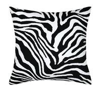 Housse de coussin imprimée motif zébré Noir 40x40 cm