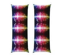 Housse de coussin imprimée musique 50,8 x 152,4 cm, taie d'oreiller longue avec fermeture éclair