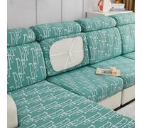 Housse De Coussin ImpriméE Pour Canapé Couvre De Dossier 1 2 3 4 Places Housse De Coussin De SièGe De Canapé, Protege De Coussin En Individual, Fermeture Par Cordon (L: 95-135cm- W: 65-95cm,Green 3)