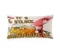 Housse De Coussin It's Five O'Clock Somewhere Summer Retro Sunset Drinking Taie d'oreiller Décoratives Housse d'oreiller Moderne Protege Oreiller pour Bureau Canapé Chambre 40x60cm