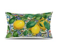 Housse de Coussin Jaune Taie d'oreiller 60x90 cm Lot de 1 en Velours Coussin Decoratif Impression Double Face avec Fermeture éclair Invisible Taie Oreiller, Decoration Maison Salon, Vert T9-337