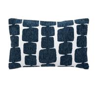 Housse de coussin Jeni chenille bleu égéen 50x30cm - Atmosphera createur d'interieur