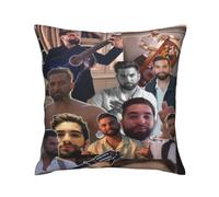 Housse de Coussin Kendji France Girac, taie d'oreiller imprimée en 3D pour la Maison, Housse carrée Douce pour Salon, décoration de Chambre à Coucher, canapé 18 x 18 Pouces