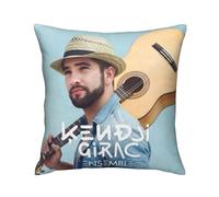 Housse de Coussin Kendji France Girac, taie d'oreiller imprimée en 3D pour la Maison, Housse carrée Douce pour Salon, décoration de Chambre à Coucher, canapé 18 x 18 Pouces