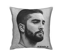 Housse de Coussin Kendji France Girac, taie d'oreiller imprimée en 3D pour la Maison, Housse carrée Douce pour Salon, décoration de Chambre à Coucher, canapé 18 x 18 Pouces