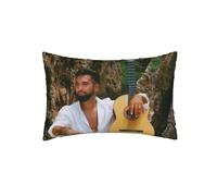 Housse de Coussin Kendji France Girac, taie d'oreiller imprimée en 3D pour la Maison, Housse carrée Douce pour Salon, décoration de Chambre à Coucher, canapé, 20 x 30 Pouces