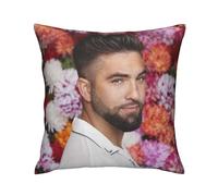 Housse de Coussin Kendji France Girac, taie d'oreiller imprimée en 3D pour la Maison, Housse carrée Douce pour Salon, décoration de Chambre à Coucher, canapé 18 x 18 Pouces