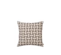 Housse de coussin Lattice Blanc cassé/ Noir