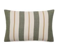 Housse de coussin lin et coton 40x60 cm JUNKO vert kaki
