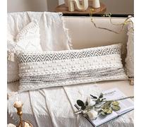 Housse de coussin lombaire d corative BlissBlush 14X36 Housse de coussin boh me pour