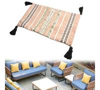 Housse de coussin lombaire pour intérieur et extérieur, complément parfait à votre canapé ou ensemble de terrasse (50 x 50 cm, noir)