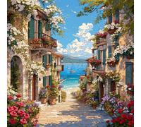 Housse de Coussin Lot de 2, 35x35cm, Taie d'oreiller en Velvet Douce, Cushion Covers Double Face pour Canapé, Bed Pillow Cover, Coussin Decorative Salon, Cadeaux Femmes, Route Villa, CZ5J-136