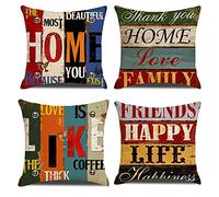 Housse de Coussin Lot de 4 45X45cm Décoratif Canapé Taie d'oreiller Decoration Canapé Housses de Coussin Décoration pour Chambre Lit Jardin Canapé Chaise