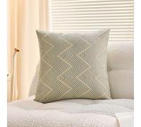 Housse de Coussin Lot de 4 LinLigne Ondulée Bleu Clair 45x45 CM Bohème