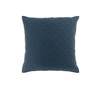 Douceur d'Intérieur Housse de coussin Mellow Chic 60 × 60 cm Microfibre bicolore Bleu/Blanc