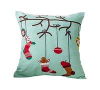 Housse de coussin Merry Christmas 45,7 x 45,7 cm, Père Noël, élan, housse de coussin de vacances, taie d'oreiller pour canapé, maison, Nouvel An, housses de coussin de Noël