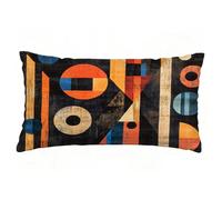 Housse de Coussin Noir Taie d'oreiller 35x50 cm Lot de 1 en Lin Coussin Decoratif Impression Double Face avec Fermeture éclair Invisible Taie Oreiller, Decoration Maison Salon, Europe du Nord T9-207