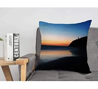 Housse de Coussin North Dark Rock Sunset Benson Beach Cap Réflexion Déception Head State Nature Design Beacon Housses de Coussin Confortables 45,7 x 45,7 cm pour lit, Voiture, Salon