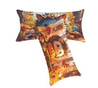 Housse de Coussin Orange BrûLé Taie Oreiller 40x70cm Animal Coussin Exterieur Impermeable Velours Housse de Coussin Lot de 2, Fermeture éclair Invisible Lavable pour Jardin Balcon Décoration C0C199