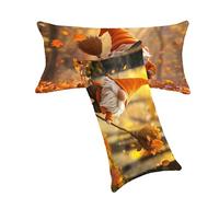 Housse de Coussin Orange BrûLé Taie Oreiller 40x70cm Paysage Coussin Exterieur Impermeable Lin Housse de Coussin Lot de 2, Fermeture éclair Invisible Lavable pour Jardin Balcon Décoration C0C187
